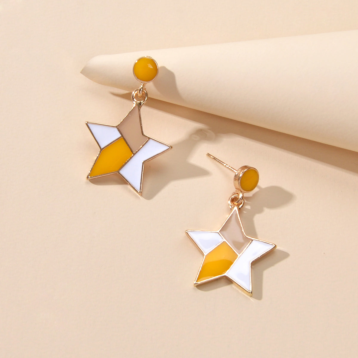 Female Jewellery Multi-colored Enamel Star Dangle Earrings Women Teen Girls Gift Feelontop Jewellery