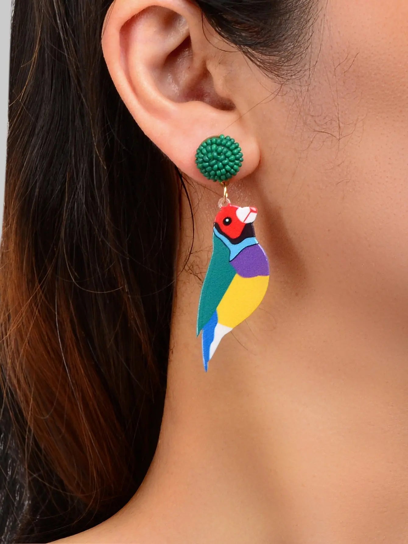 Hover to zoom Have one to sell? Sell it yourself Beautiful Colorful Acrylic Bird Dangle Earrings Girl Summer Holiday Jewelry Gift Feelontop Jewellery