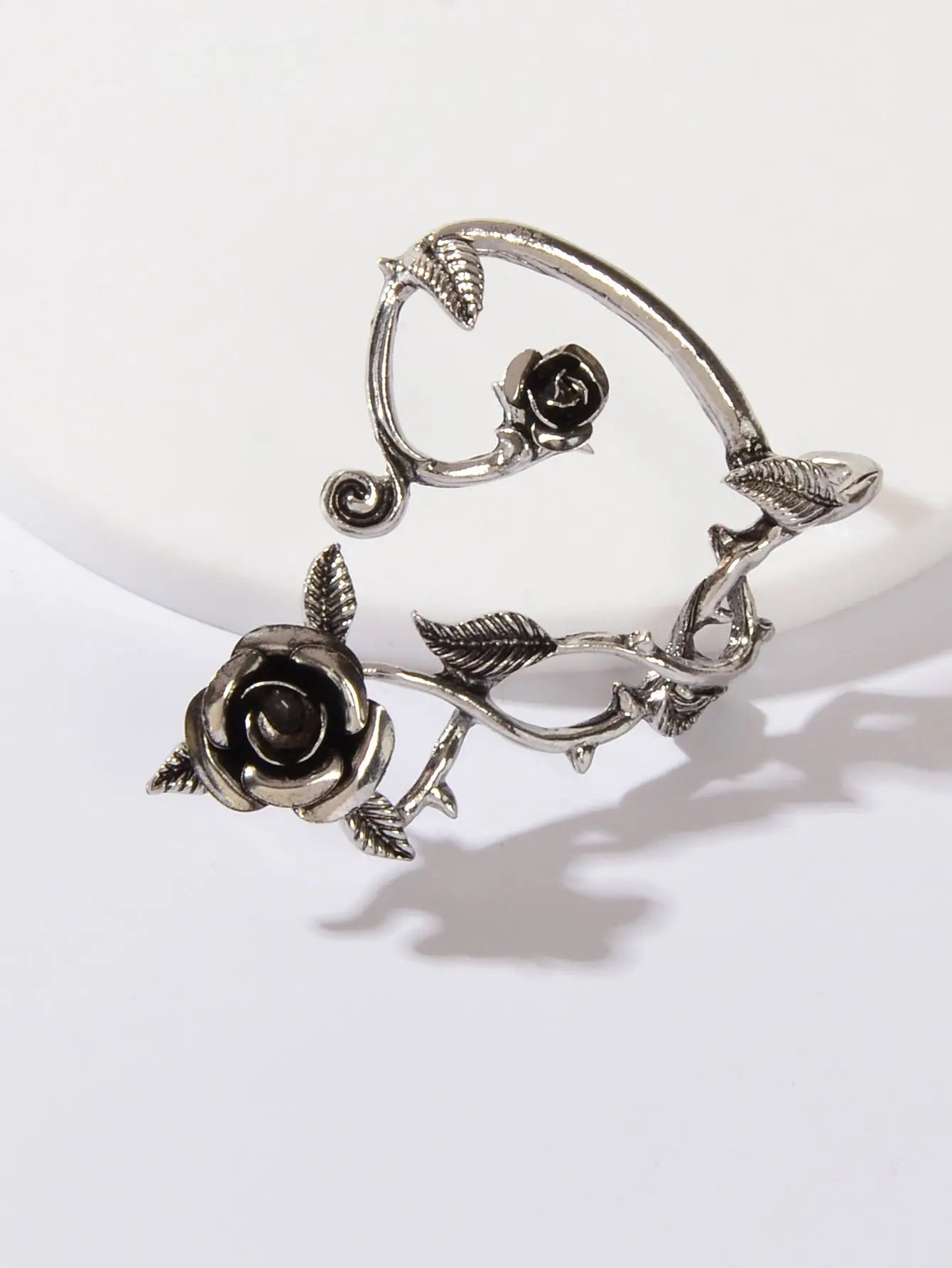 1 pc Retro Rose Flower Climbers Crawler Jacket Ear Cuff Wrap Clip Stud Earring Feelontop Jewellery