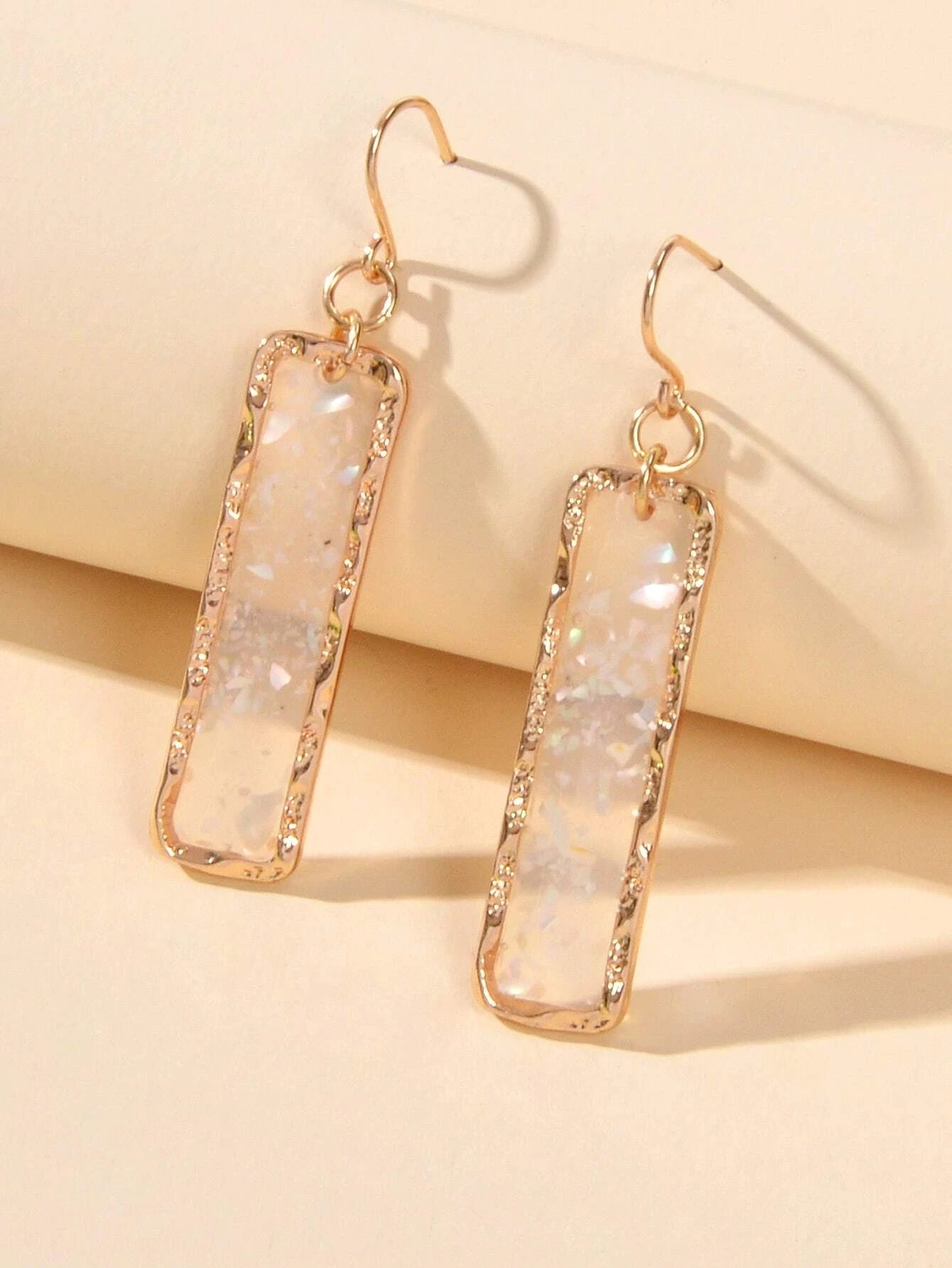 Feelontop Transparent Geometric Square Drop Dangle Earrings Stunning Jewellery Feelontop Jewellery