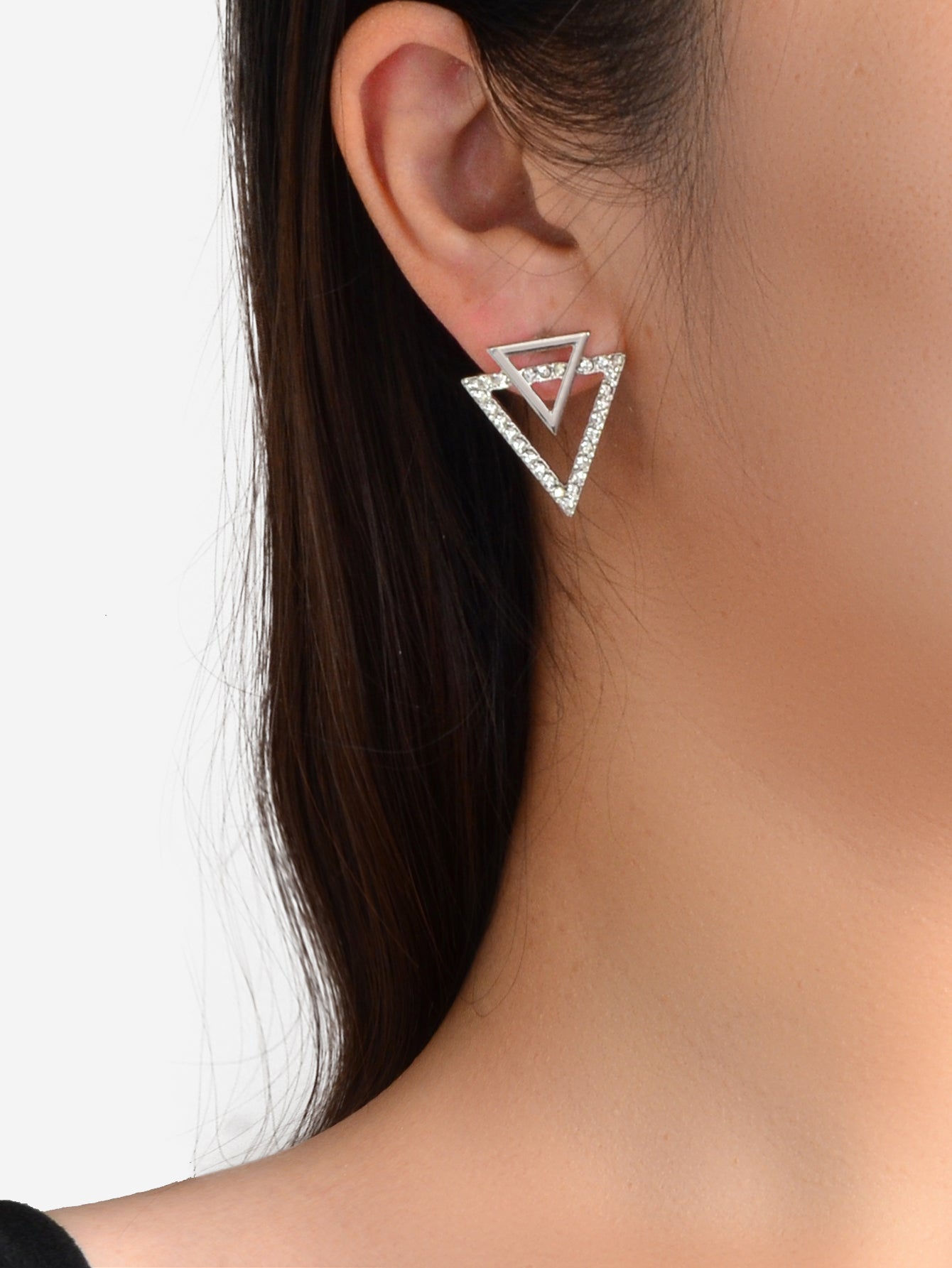 Double Triangles Stud Classic Women Trendy Dangle Earrings Fashion Jewelry Gift Feelontop Jewellery