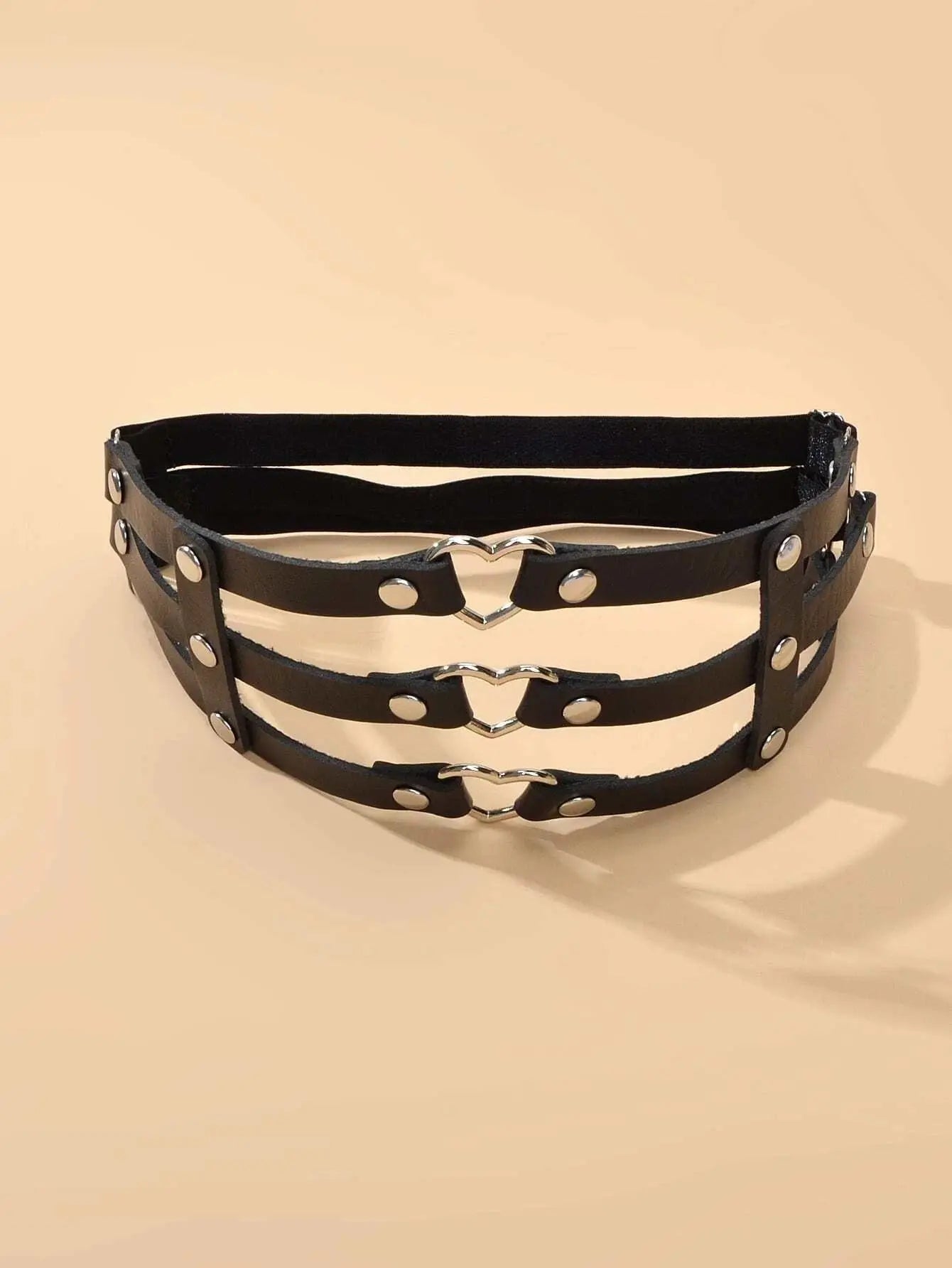 Punk Gothic Black Pu Leather Elastic Leg Chain Cosplay Party Body Jewellery Gift Feelontop Jewellery