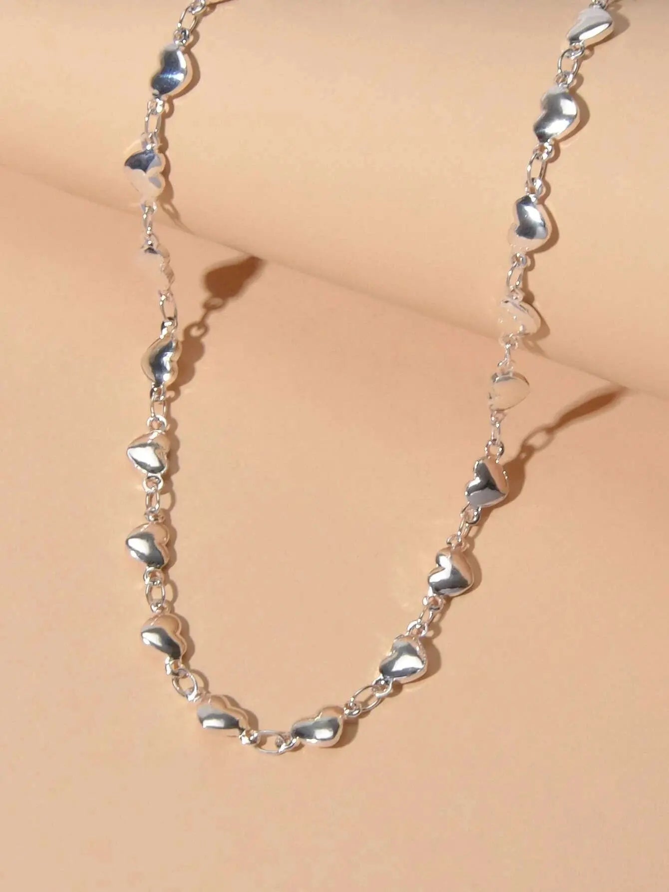 New Jewelry Silver Love Heart Charm Necklace Anniversary Accessories Lover Gift Feelontop Jewellery