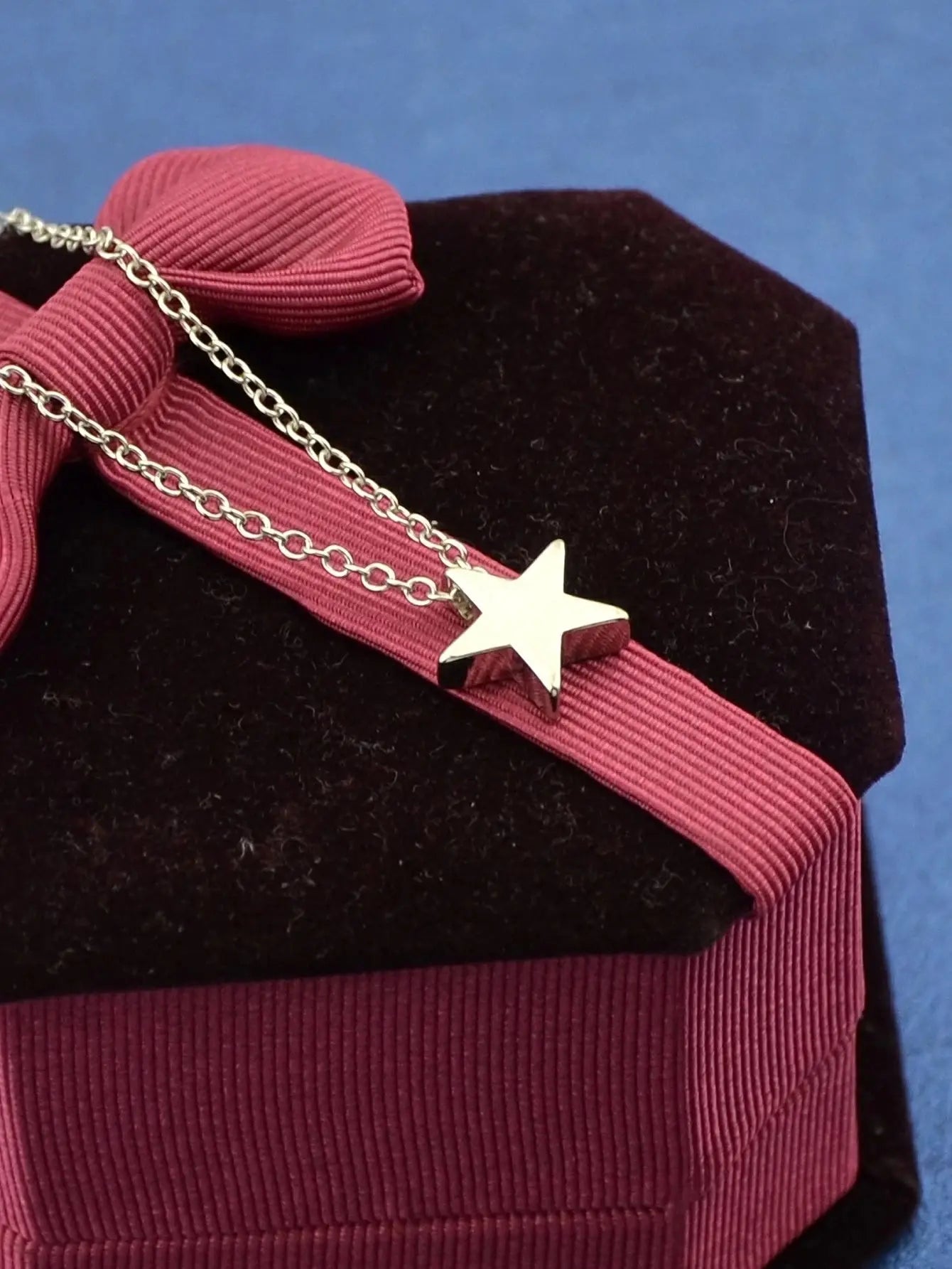 Minimalist Style Silver Chain Star Pendant Necklace Wholesale Price Accessories-2