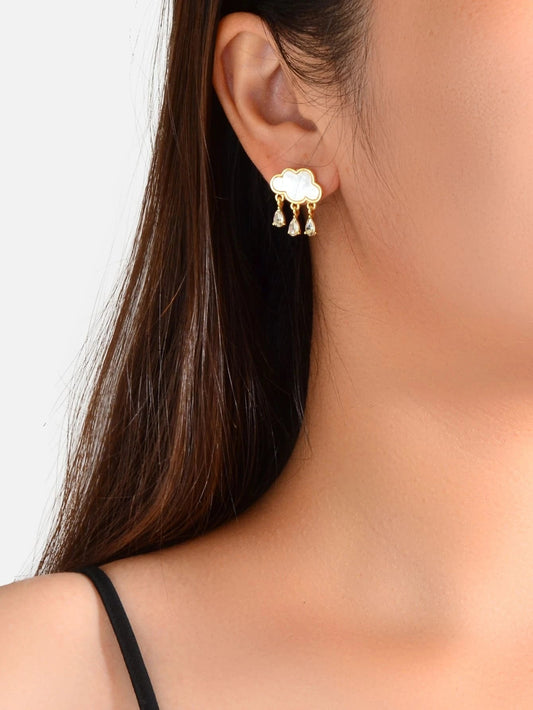 Designer Jewelry Clouds Shape Water Drop Charm Dangle Earrings Funny Women Gift Feelontop Jewellery