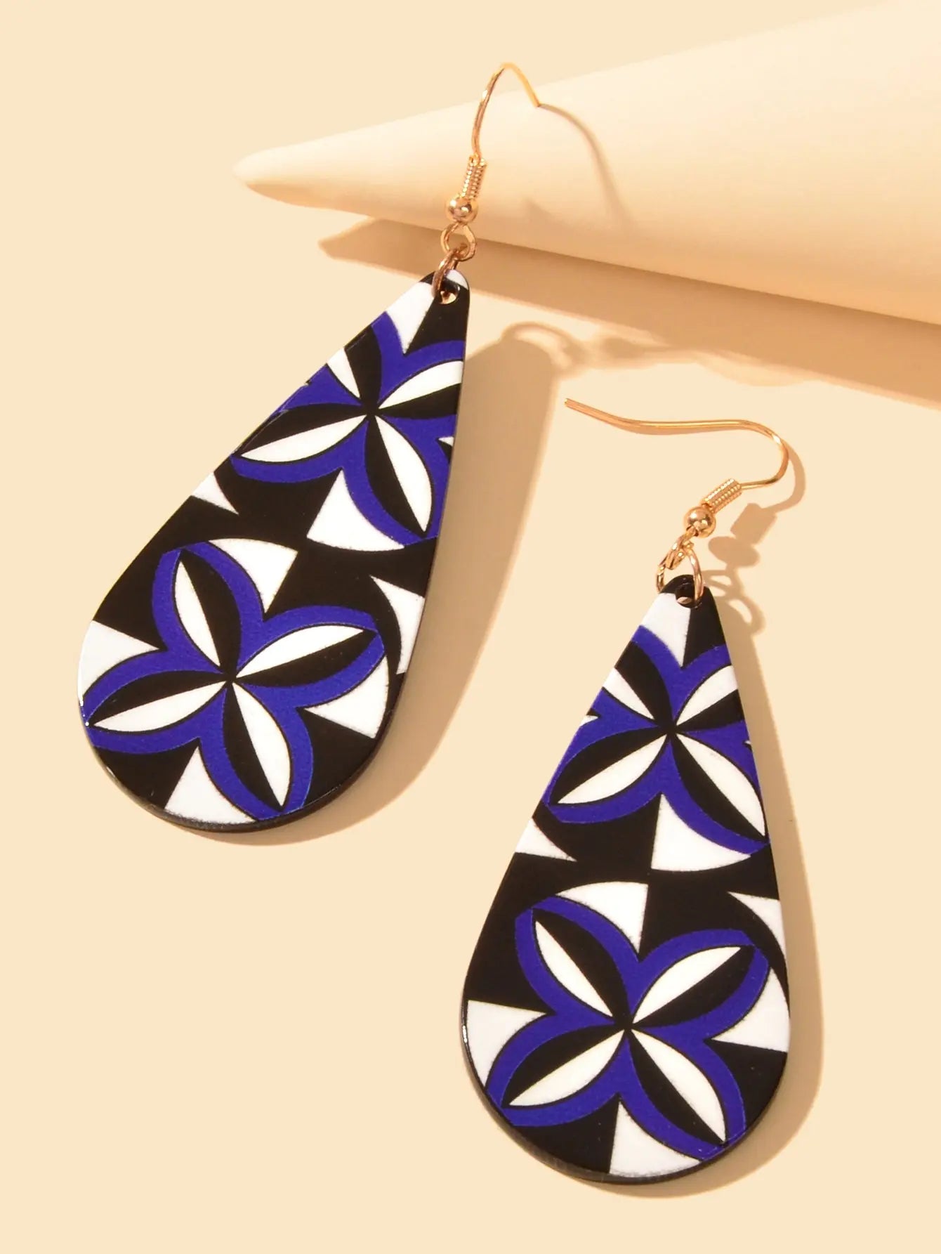 Geometric Pattern Acrylic Water Drop Statement Earrings Women Party Decoration Feelontop Jewellery