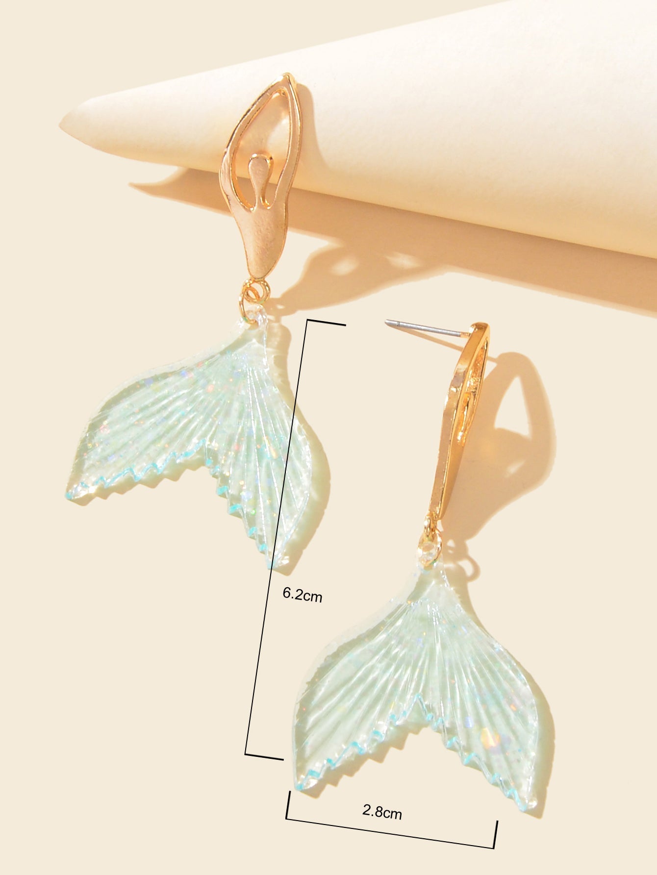 Graceful Mermaid Dancer Earrings Whimsical Fashion Design Stud Jewellery Gift Feelontop Jewellery
