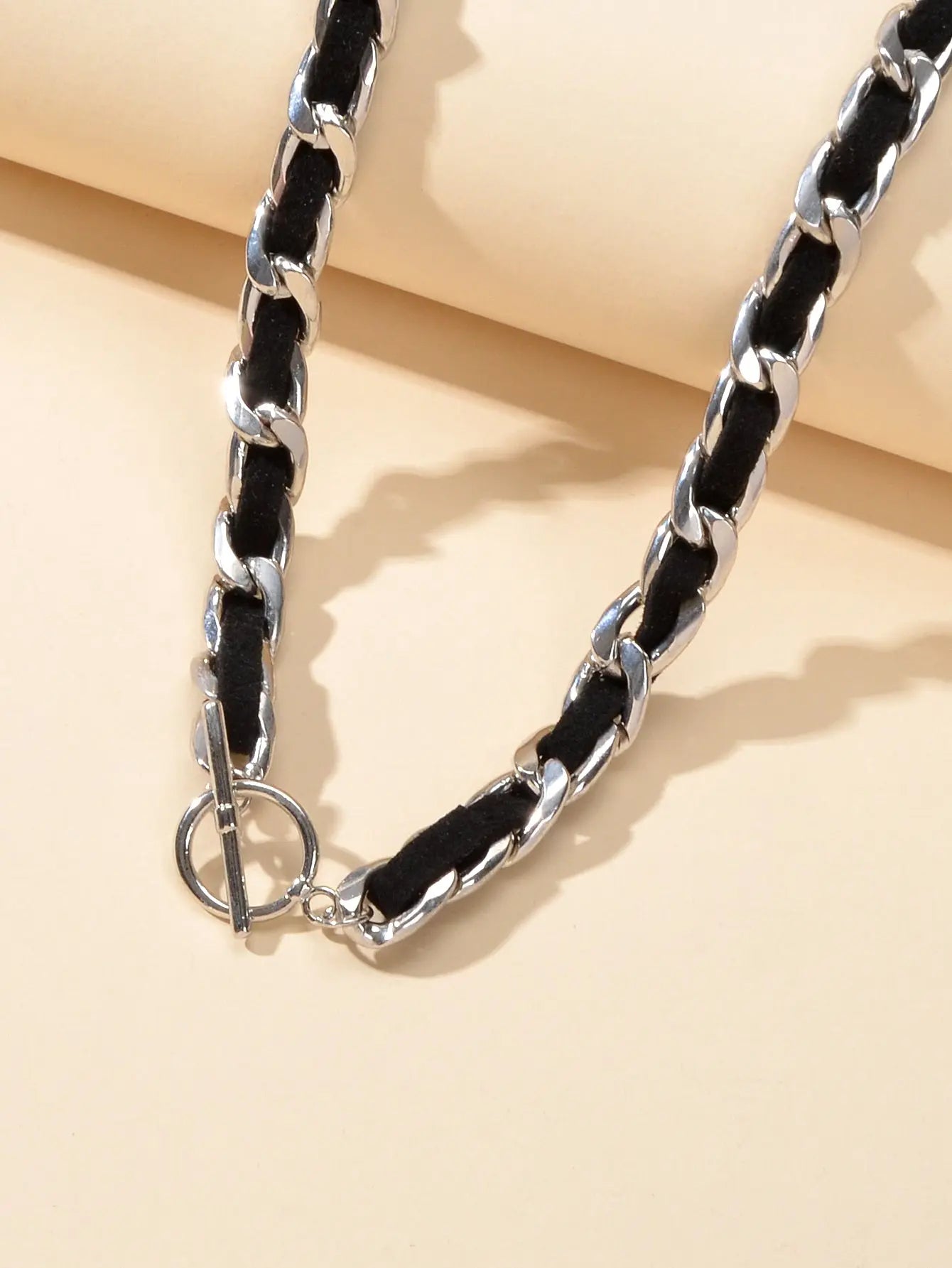 Punk Statement Jewellery Black Rope Braided Chain Short Choker Collar Necklace Feelontop Jewellery