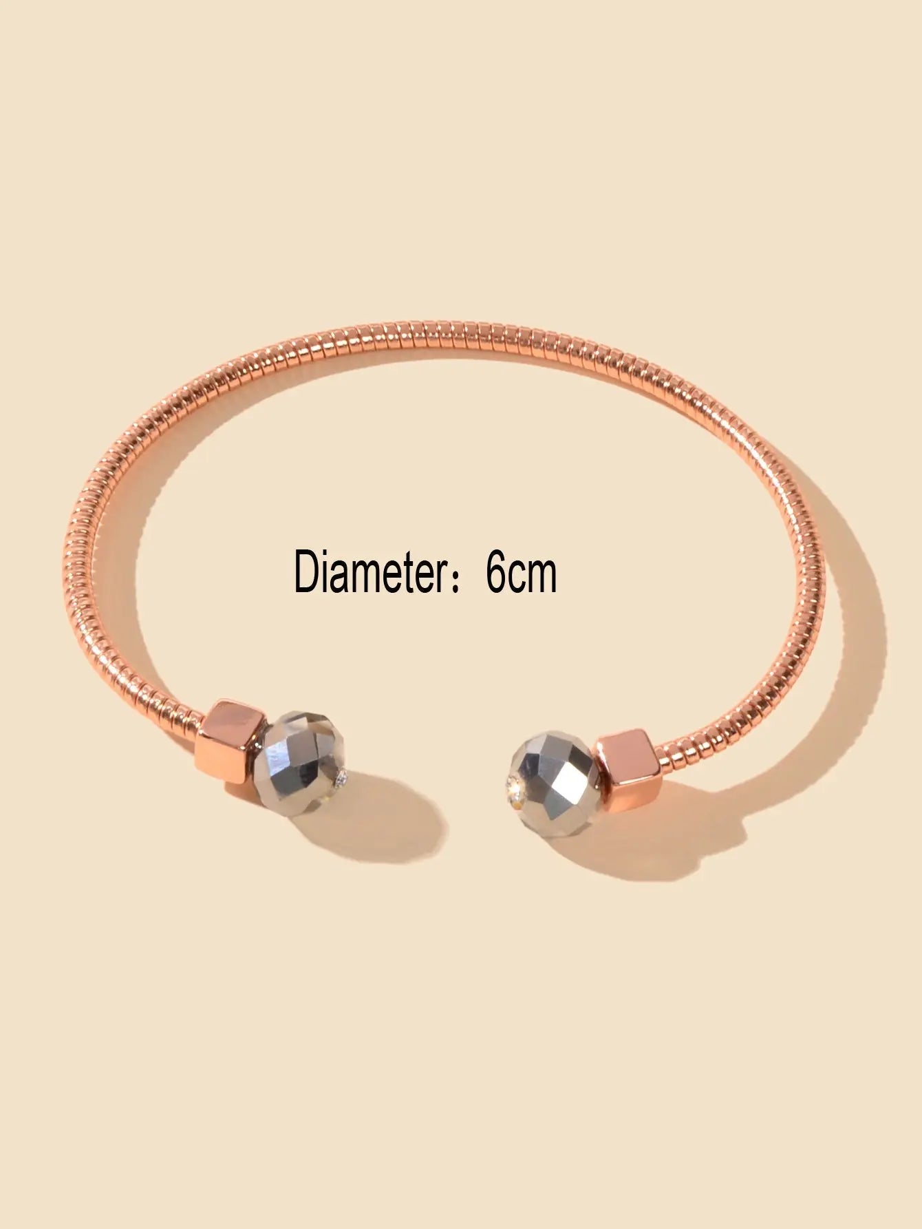 Rosegold Open Cuff Bangle Bracelet Minimalist Trendy Party Decoration Jewellery Feelontop Jewellery