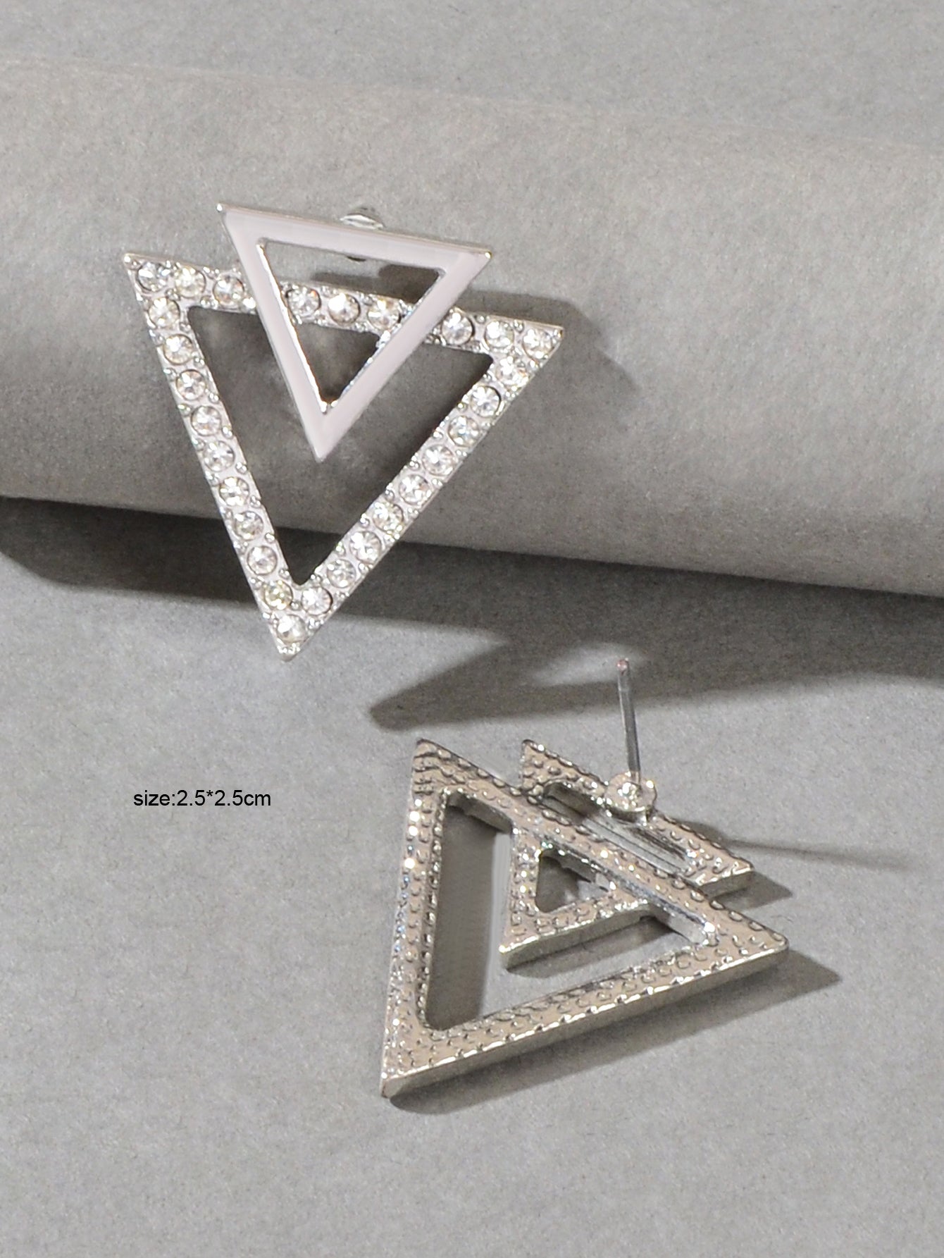 Double Triangles Stud Classic Women Trendy Dangle Earrings Fashion Jewelry Gift Feelontop Jewellery