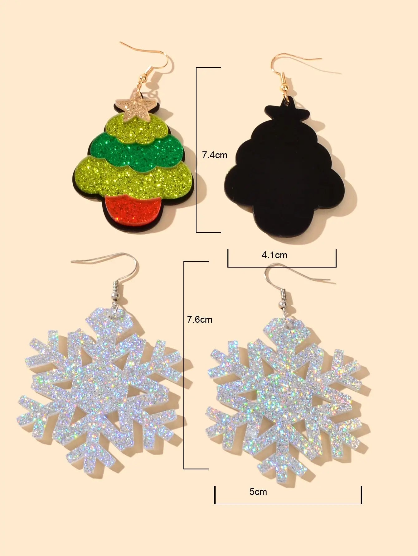 Christmas Gift Earrings Luxurious Colourful Santa Claus Jewellery 2 pairs Feelontop Jewellery