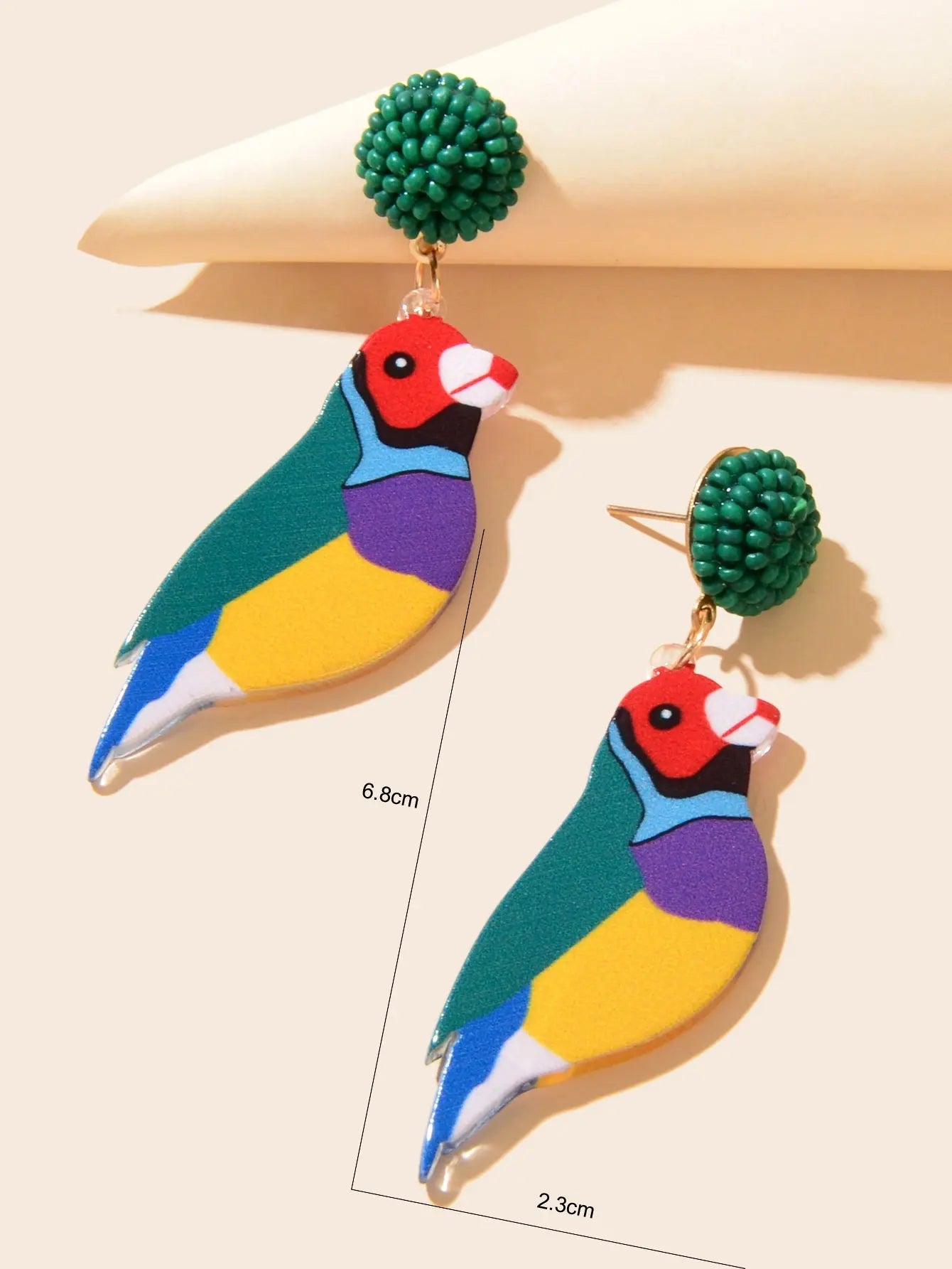 Hover to zoom Have one to sell? Sell it yourself Beautiful Colorful Acrylic Bird Dangle Earrings Girl Summer Holiday Jewelry Gift Feelontop Jewellery
