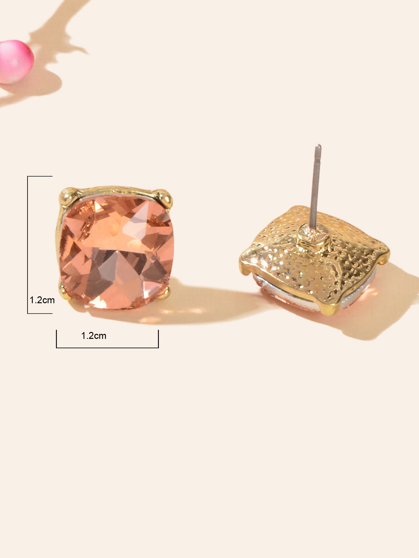 Sparkly Crystal Square Stud Wedding Bridal Pierced Mini Earrings Stud Jewellery Feelontop Jewellery