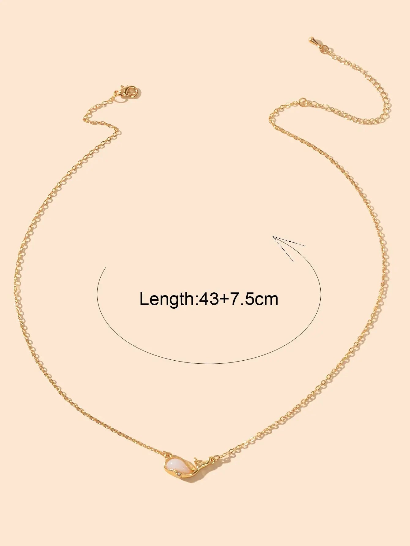 Exquisite Women Accessories Gold Chain Opal Dolphin Charm Necklace Gift Jewelry Feelontop Jewellery