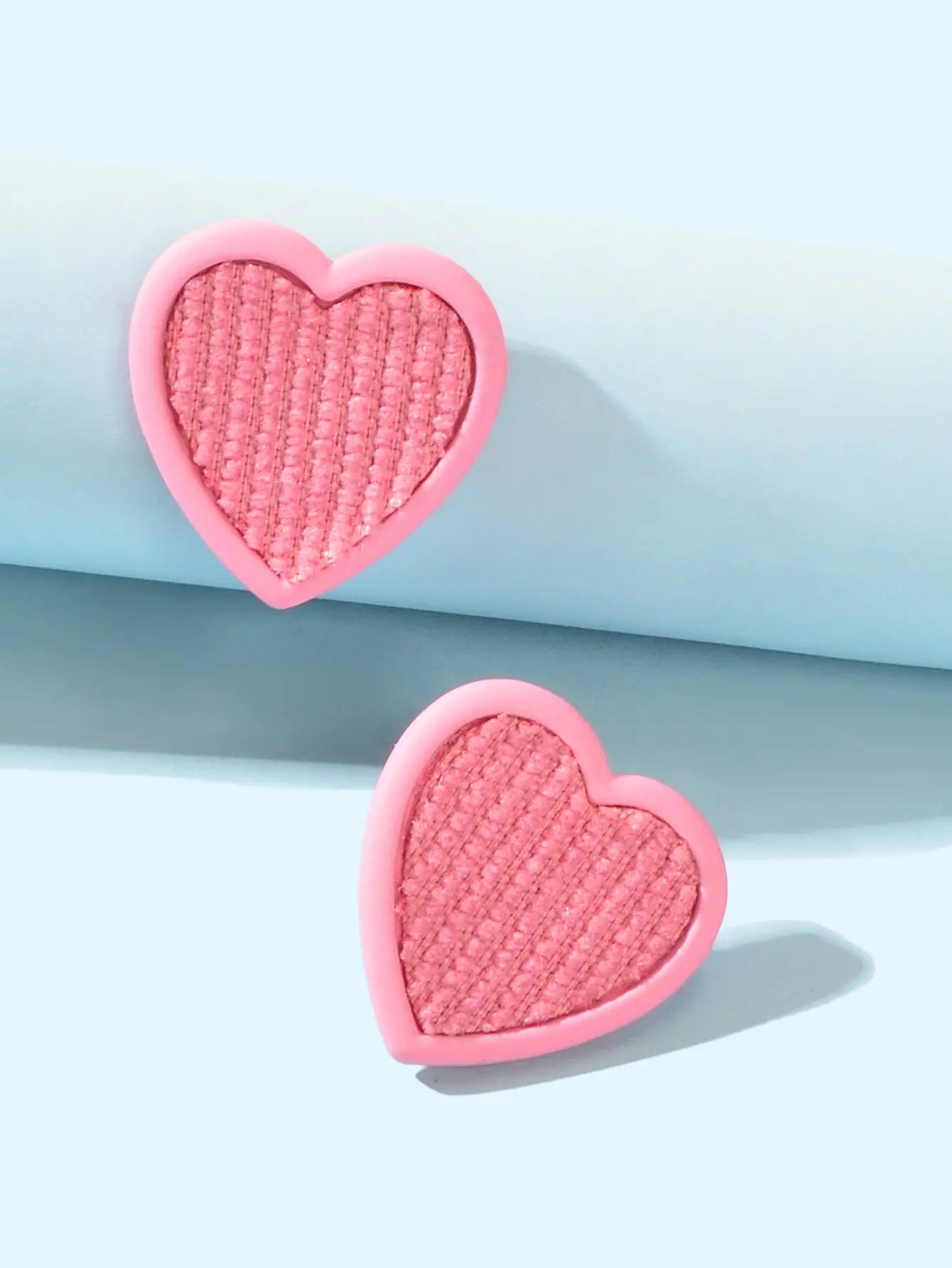 Pink Sweet Heart Stud Girls Love Earrings Women Birthday Dainty Gift Accessories Feelontop Jewellery