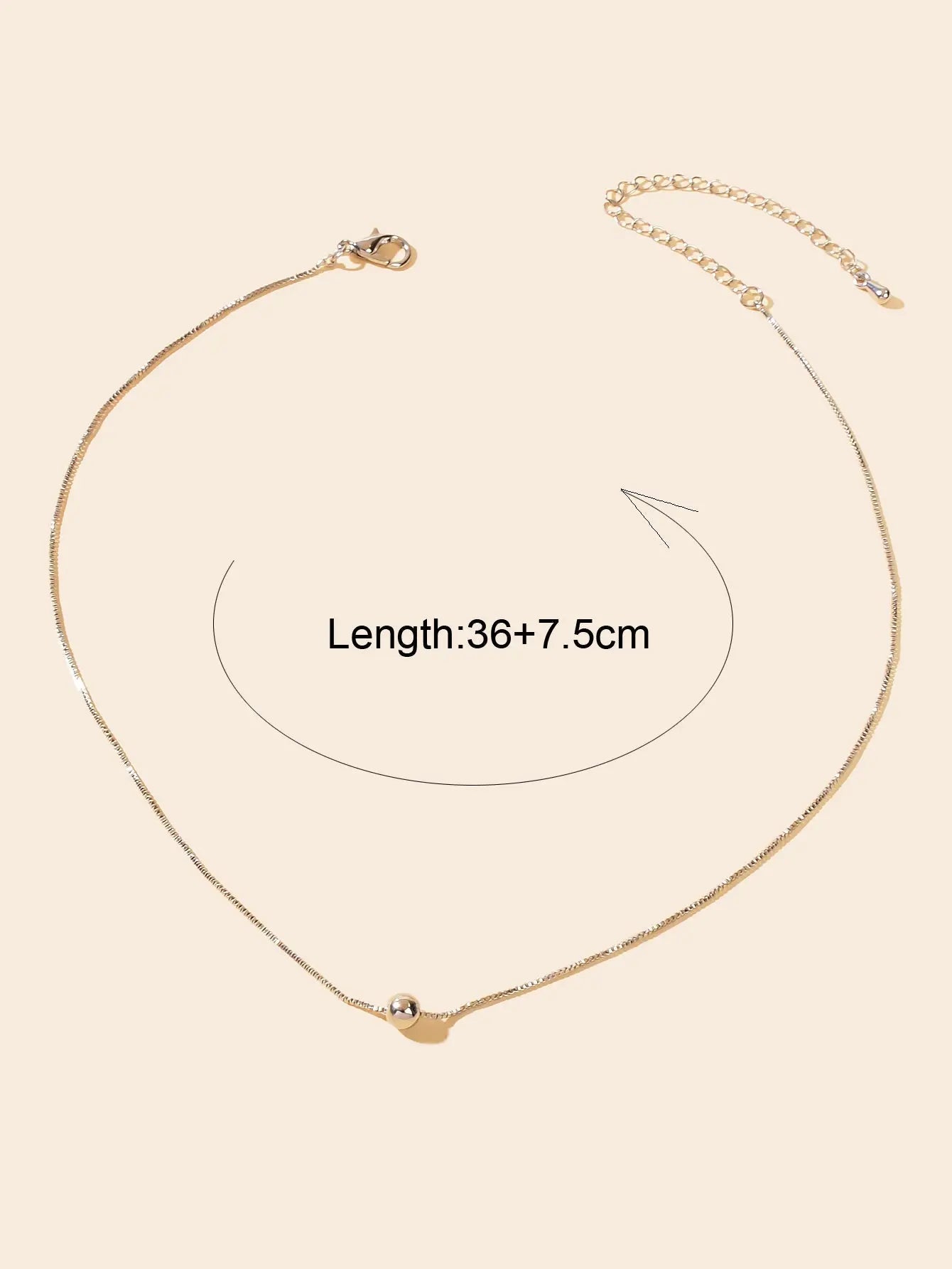 Party Jewellery Choker Classic Silver Chain Ball Clavicle Necklace Gift for Her Feelontop Jewellery