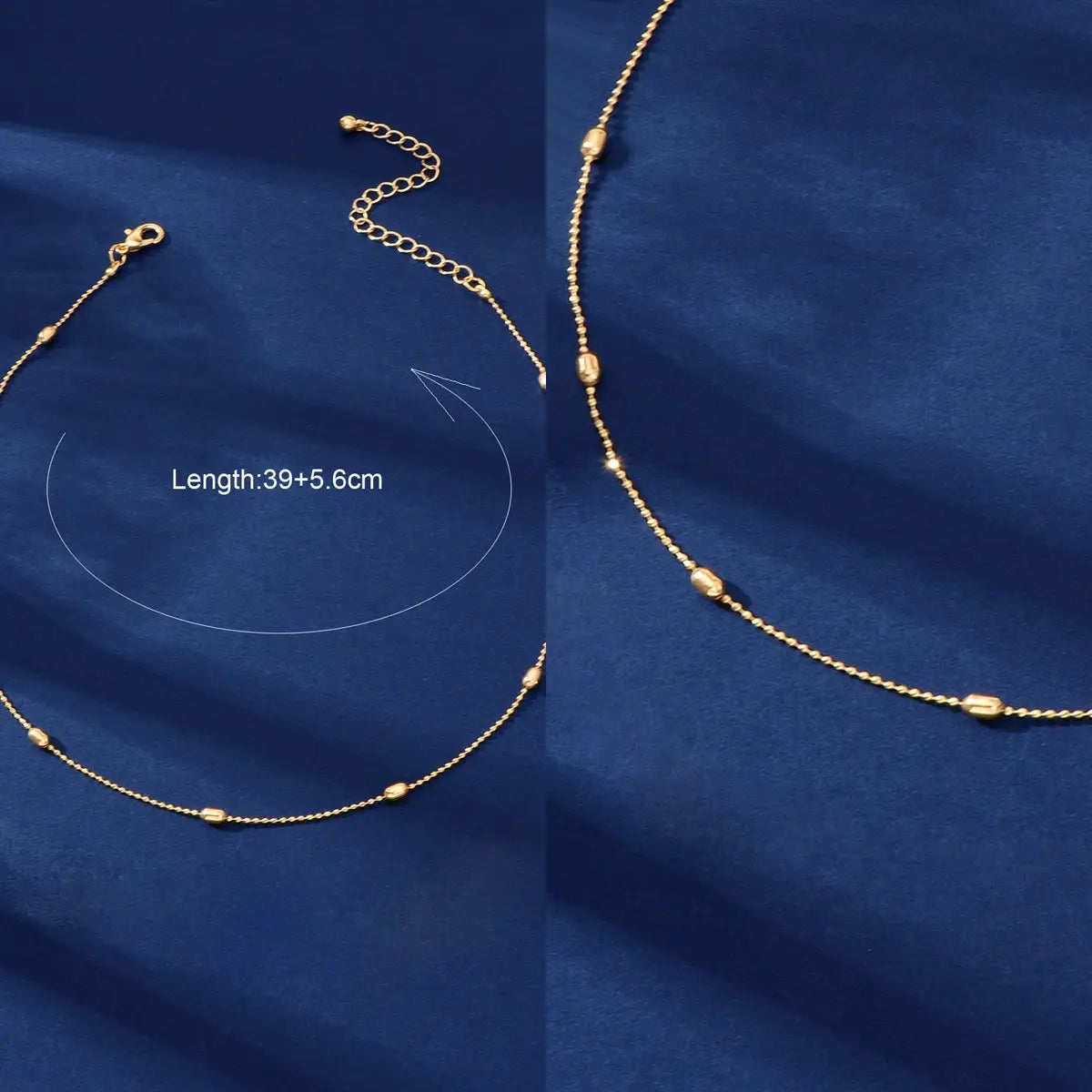 2 pcs Clearance Items AU Local Warehouse Golden Beads Chain Necklaces set Fashion Jewelry Feelontop Jewellery