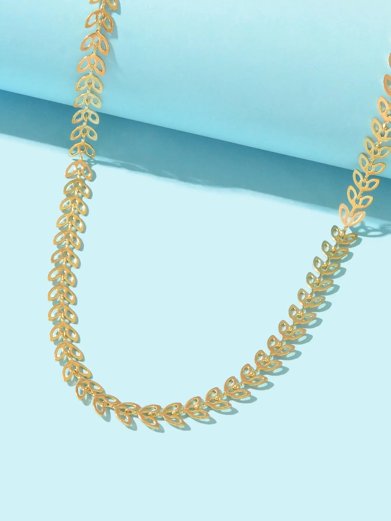 Minimalist Hollow Leaf Gold Chain Short Clavicle Necklace Party Choker Jewellery Feelontop Jewellery