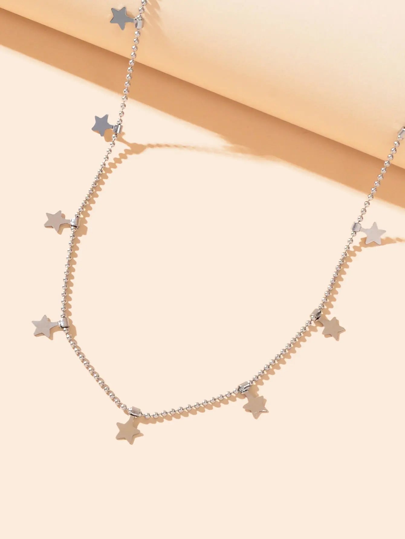 Minimalist Accessories Popcorn Chain Star Pendant Clavicle Collar Women Necklace Feelontop Jewellery
