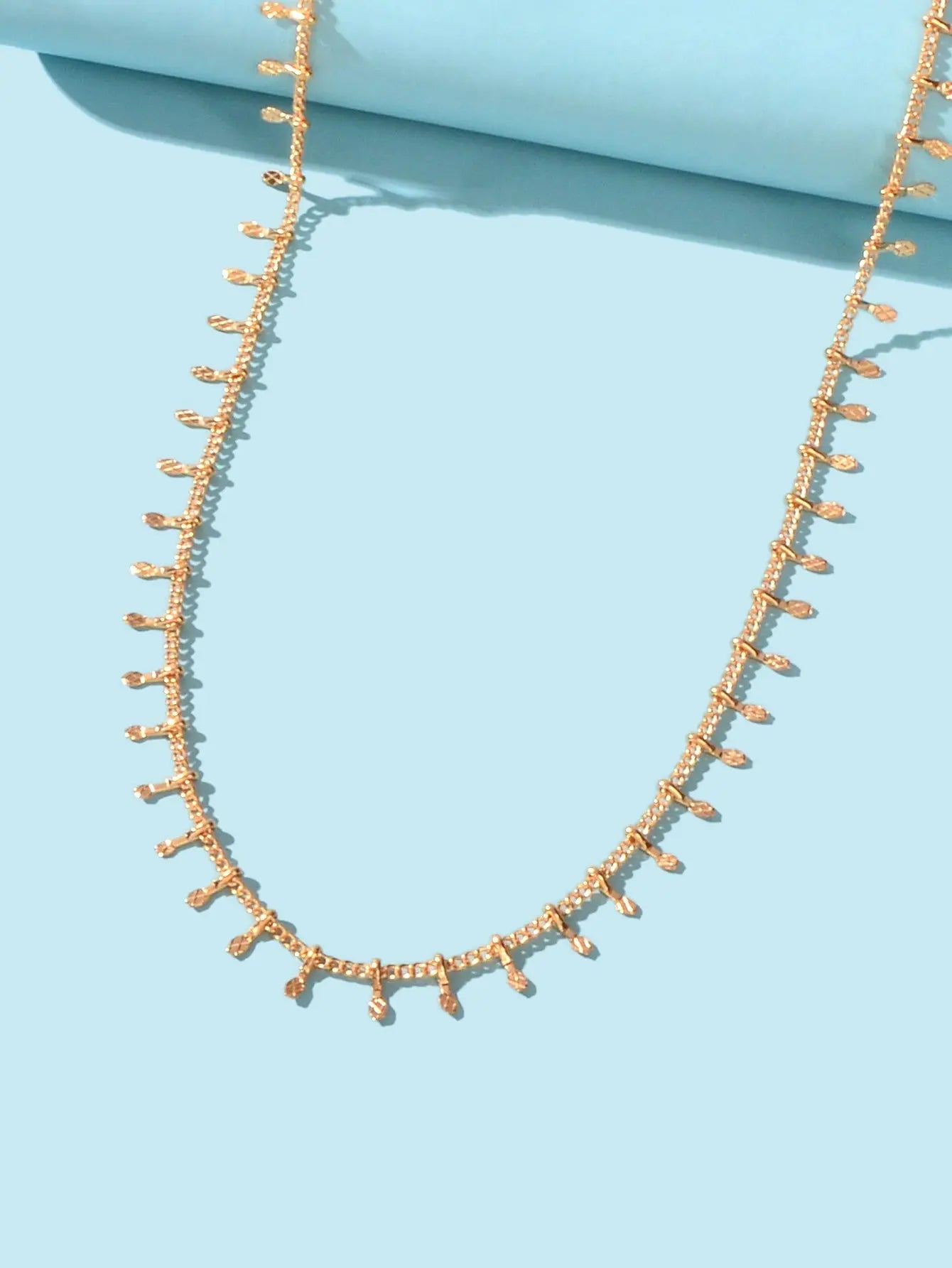 Classic Dainty Thin Charm Choker Gold Short Chain Necklaces Minimalist Jewellery Feelontop Jewellery