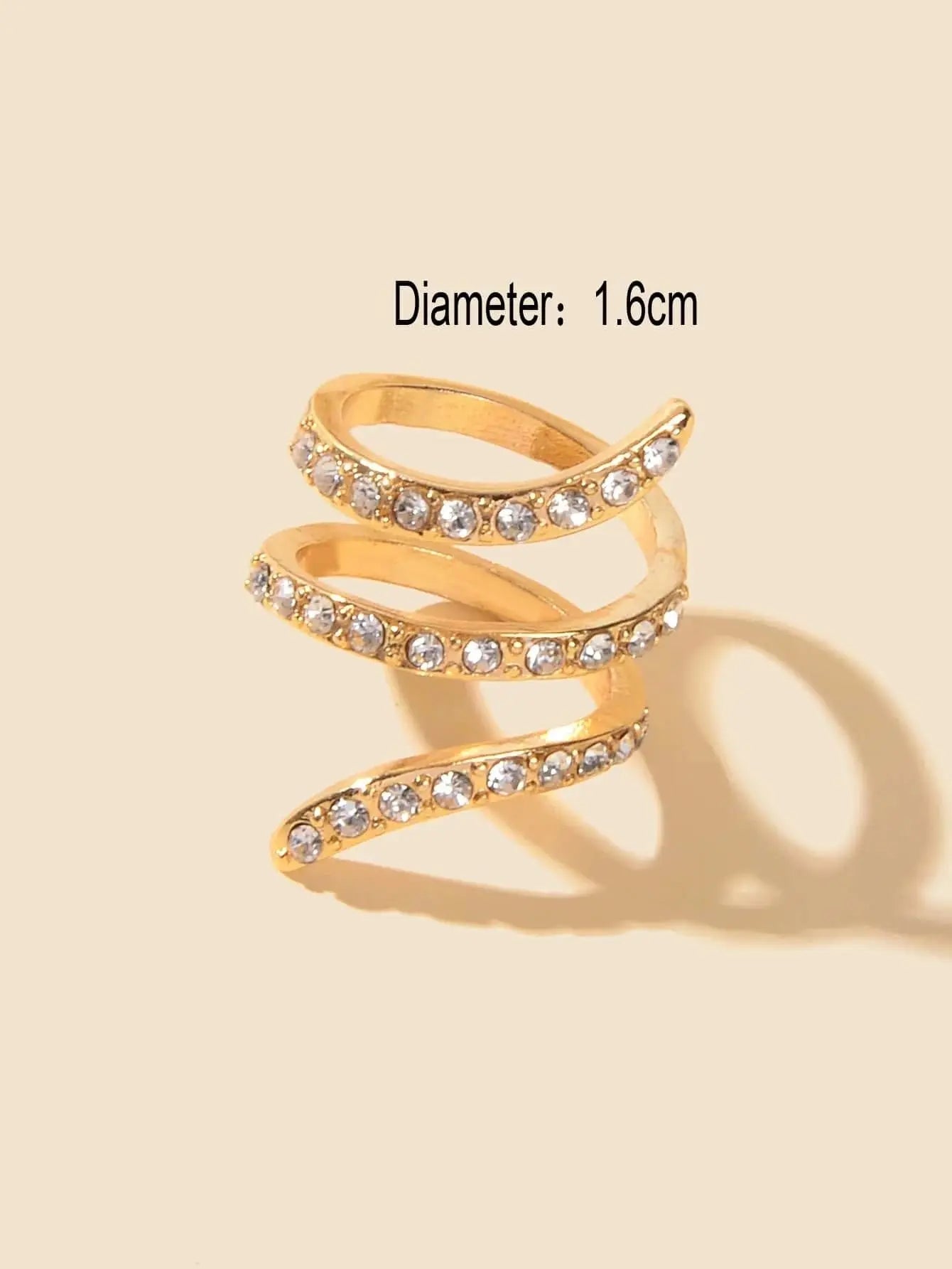 Textured Bridal Jewelry Full Rhinestone Twisted Engagement Finger Ring Gift Feelontop Jewellery