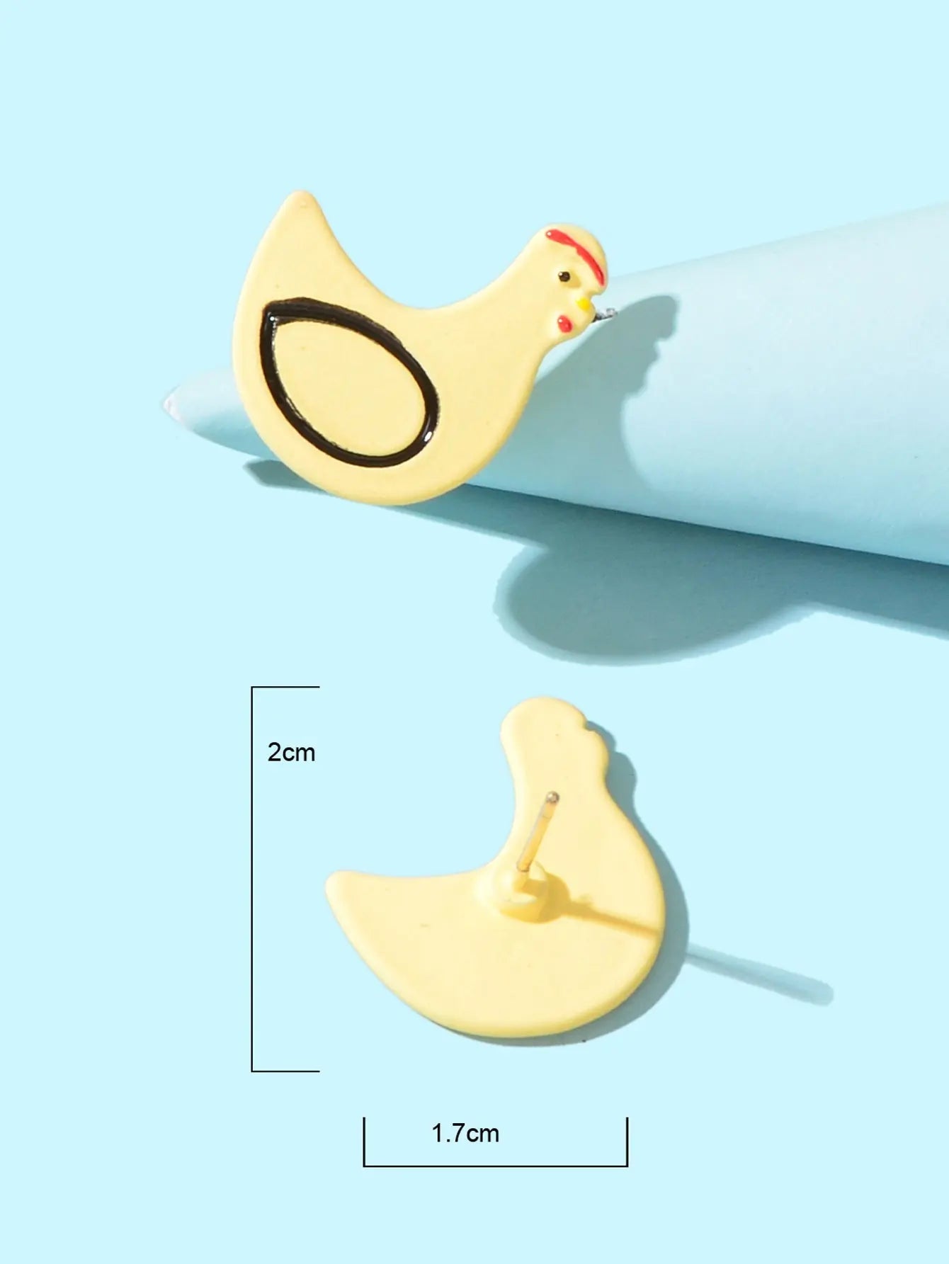 Yellow Chicken Stud Hen Earrings Girls Lovely Animal Gift Funny Chick Jewellery Feelontop Jewellery