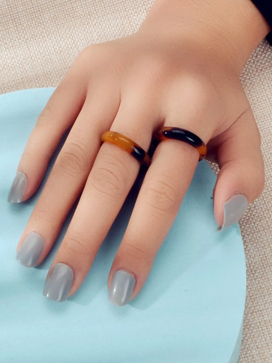 2 pcs Boho Retro Chic Resin Leopard Finger Knuckle Rings Women Teens Accessories Feelontop Jewellery