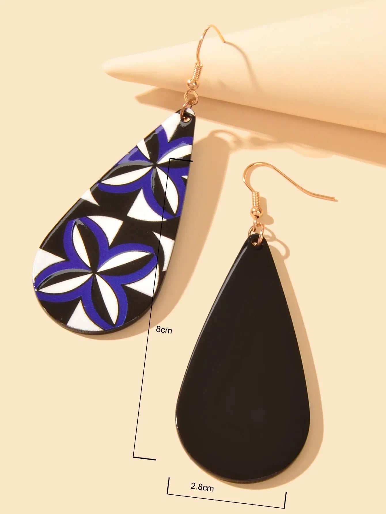Geometric Pattern Acrylic Water Drop Statement Earrings Women Party Decoration Feelontop Jewellery