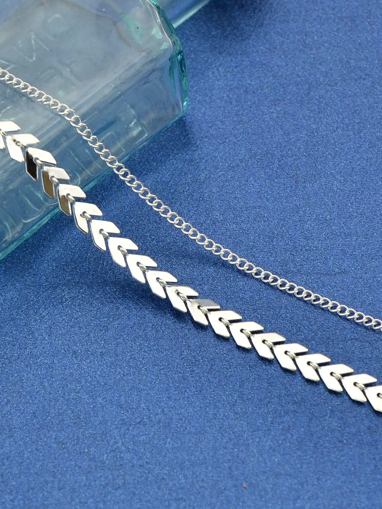 Female Gift Double layer Gold Silver Chain Short Clavicle Punk Collar Necklace Feelontop Jewellery