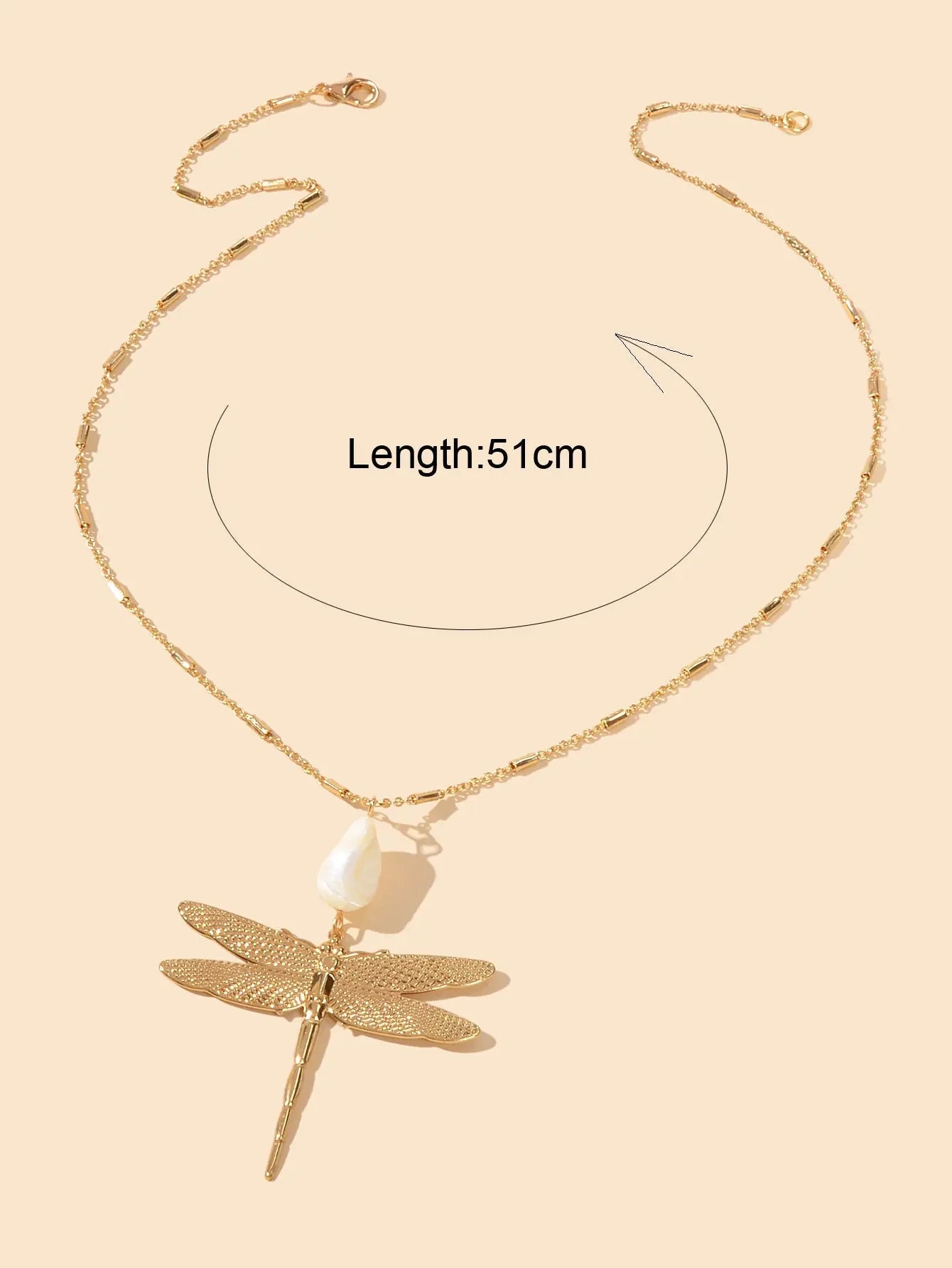 Boho Chic Style Long Chain Shell Dragonfly Charm Trendy Necklace Ladies Jewelry Feelontop Jewellery