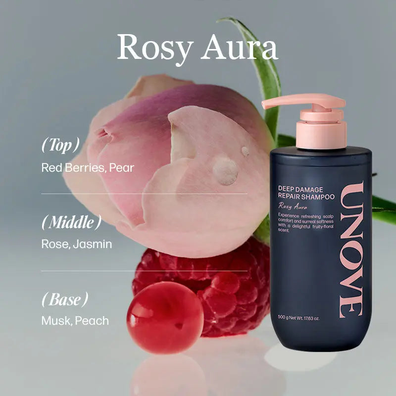 Unove Deep Damage Repair Shampoo 500ml - Rosy Aura-2