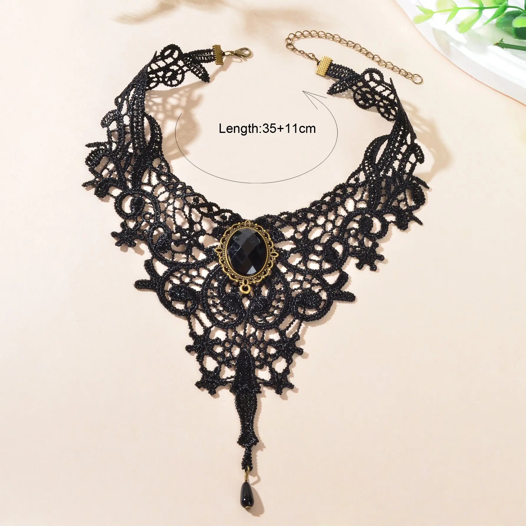 Vintage Gothic Black Hollow Lace Choker Tattoo Collar Necklace Cosplay Jewellery Feelontop Jewellery