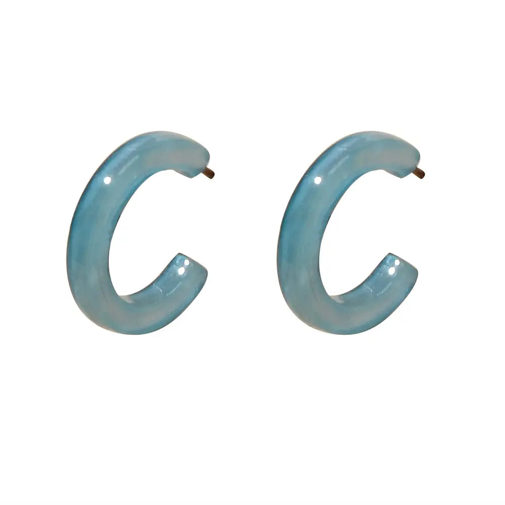 Wholesale Price Circle Acrylic Cute Stud Hoop Earrings Fashion Accessories Gift Feelontop Jewellery