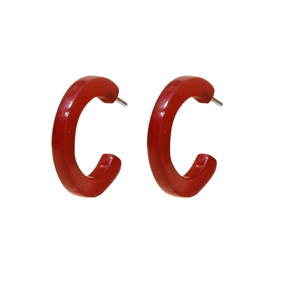 Wholesale Price Circle Acrylic Cute Stud Hoop Earrings Fashion Accessories Gift Feelontop Jewellery