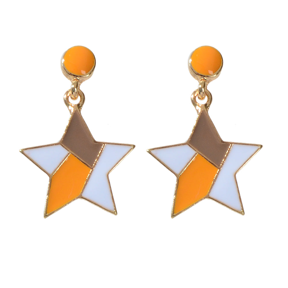 Female Jewellery Multi-colored Enamel Star Dangle Earrings Women Teen Girls Gift Feelontop Jewellery