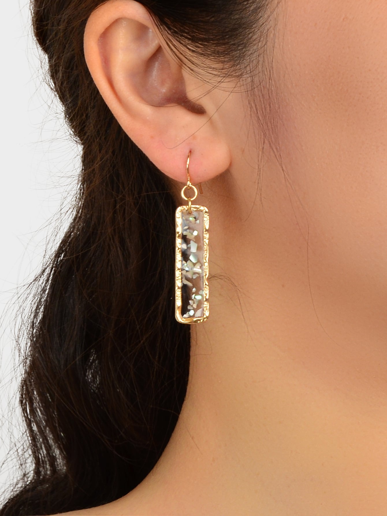 Feelontop Transparent Geometric Square Drop Dangle Earrings Stunning Jewellery Feelontop Jewellery