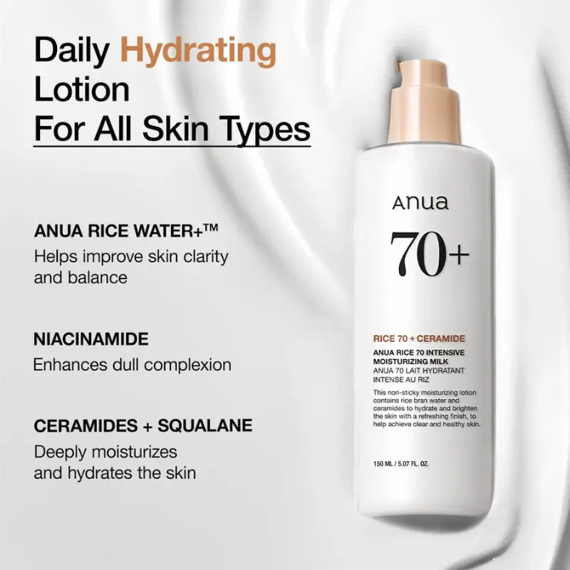 Anua Rice 70 Intensive Moisturizing Milk 150ml-4